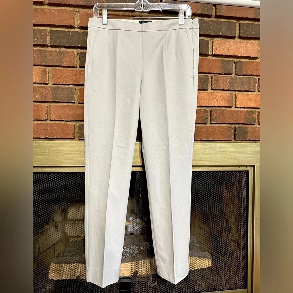#6)  j. Crew light gray stretch super comfy dress pants Size 6